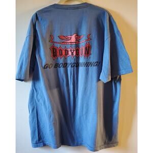 Vintage Single Stitch T Shirt XL Oneita Label Body Gun Graphic Surf Tattoo